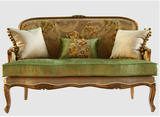 欧式古典实木沙发 法式赛纳雕花双人沙发椅 奢华大牌范儿