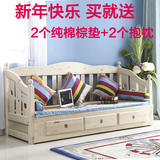 实木沙发床1.2 小户型折叠沙发床多功能坐卧两用沙发懒人欧式沙发