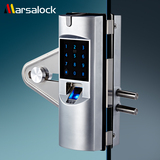 【德国玛莎洛克】办公玻璃门指纹门锁 电子智能感应密码刷卡门锁