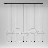 米兰设计几何图形现代简约线条灯饰自由造型创意餐厅展厅LED吊灯