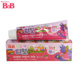 韩国B＆B婴儿牙膏进口正品 保宁儿童牙膏草莓味90g适合3岁以上