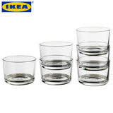 IKEA宜家365+杯子6个装180毫升个钢化玻璃家用茶水杯春季新品厨具