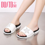 DUSTO/大东2016夏季新款舒适低跟平底一字拖女鞋拖鞋DW16X1475A