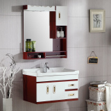 卫生间洗漱洗脸台盆 浴室柜组合 橡木实木卫浴柜简约现代中式吊柜
