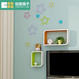 创意格子3D立体墙贴电视背景墙装饰客厅卧室可移除五角星星墙壁贴