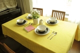 黄色桌布台布餐桌布茶几布纯棉布艺长方形简约现代时尚