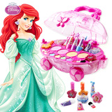 迪士尼公主化妆车儿童玩具化妆品套装组合女孩化妆盒彩妆生日礼物