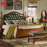 和购家具美式乡村实木床简易成人软靠床双人床1.8米欧式床HG-MS06