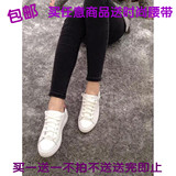 欧洲站正品香港代购2016春夏新款欧洲站女鞋羊皮系带内增高小白鞋