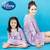 迪士尼女睡裙秋冬珊瑚绒卡通家居服长袖可爱亲子睡衣儿童公主睡裙