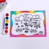 宝宝早教益智学习颜料画笔工具六彩画画套装礼品文具用品儿童玩具