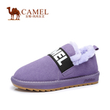 Camel骆驼短靴 2015秋冬新款平底女靴绒里女鞋圆头平跟新款雪地靴