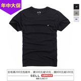 美国代购AX ARMANI EXCHANGE阿玛尼男士圆领小标纯色T恤夏季短袖