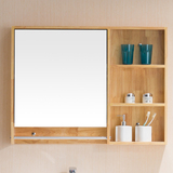 欧尔勒橡木浴室镜柜组合卫生间镜箱镜子实木卫浴柜储物置物柜定制
