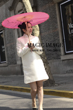 上海阿陌高级定制 2016春季新款A版直筒复古中长款旗袍连衣裙