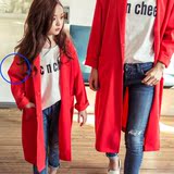 现货韩国童装代购2016春新款女童个性款百搭大衣外套K16234B