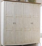 地中海衣柜美式白色实木衣柜 韩式两门三门四门五门蓝色趟门衣柜
