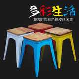 简易创意家用彩色加厚小凳子防滑凳餐桌凳实木方凳换鞋凳独凳板凳