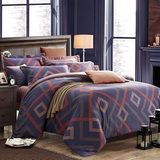 全棉斜纹活性印花床上四件套纯棉卡通简约床单被套1.5m1.8m2.0m床
