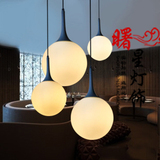 简约现代餐厅吧台卧室玻璃圆形吊灯创意个性艺术玻璃圆球办公吊灯