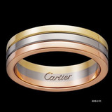 三色金戒指18k玫瑰金三色Cartier卡地亚专柜代购男女情侣对戒指环