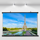 著名都市巴黎建筑物埃菲尔铁塔战神广场城市风景装饰画布挂画海报