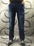 2015迈乐图秋冬新款实拍男童大童蓝色超软直筒牛仔裤M532419C