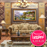 欧式纯手绘餐厅客厅油画托马斯花园风景酒店别墅壁炉装饰TMS1865