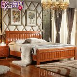 特价实木床橡木床双人床家具1米35。1米5。1米8高箱带储物大床