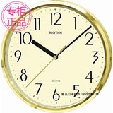 RHYTHM丽声钟表挂钟客厅10英寸办公室现代简约金色挂钟CMG839-18