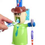 爱情勇士洗漱套装吸盘牙刷架创意自动挤牙膏器带情侣刷牙杯漱口杯