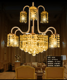 金色欧式水晶餐厅吊灯 创意豪华led卧室灯现代简约大气时尚饭厅灯