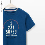 Massimo Dutti 男童 全棉“NUMBERS” 印字 T 恤 01408678400