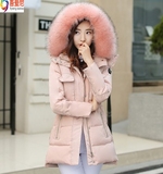 厂家直销2015秋冬新款女式韩版中长款棉衣棉服