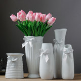 家居装饰品陶瓷花瓶客厅餐桌摆件现代简约风格宜家纯白花器花插