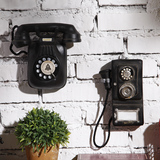 欧式复古做旧电话机壁挂创意家居壁饰挂饰酒吧咖啡厅店铺墙面装饰