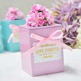 婚庆欧式马口铁喜糖盒子创意礼品盒婚礼结婚糖盒费列罗粉色糖果盒