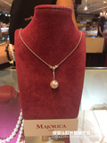 西班牙正品代购 百年皇室品牌MAJORICA 镀白金钻石12毫米珍珠项链
