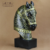 马头摆件家居饰品欧式创意树脂马头办公室工艺品客厅装饰礼品