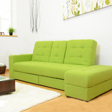 新款日式简约多功能布艺沙发床小户型三人组合卧式可折叠储物收纳