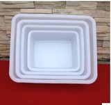 批发 加厚 型白色长方形塑料盒 冰盒 收纳盒 食品盒 无盖保鲜盒