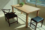 简约红橡木餐桌欧式 水曲柳长方桌 中式洽谈桌 实木饭桌茶桌书桌