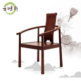 云暻轩整装家具新款简约现代中式背靠椅实木白腊木功夫茶几文福椅