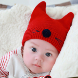 新生婴儿帽子春秋冬0-3-6个月胎帽冬天毛线帽男女宝宝满月帽冬季