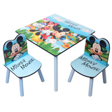 儿童卡通米奇米妮桌椅套装男女孩宝宝学习桌幼儿园桌椅实木游戏桌