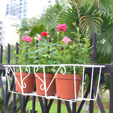 卉美塑料包胶铁艺挂架阳台栏杆花盆花架子园艺用品种花种菜花盆架