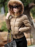 香港IT代购2015冬装新款女装韩版短款毛领修身显瘦小款羽绒服外套