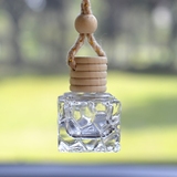 车挂车饰香水吊瓶 自动挥发木头盖子 简单汽车挂件透明玻璃瓶空瓶