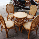 厂家直销 藤椅子 藤茶几三五件套阳台休闲藤艺桌椅组合户外家具