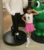 韩国童装女童纯棉白色无袖背心儿童舞蹈上衣韩版树叶西瓜图案t恤